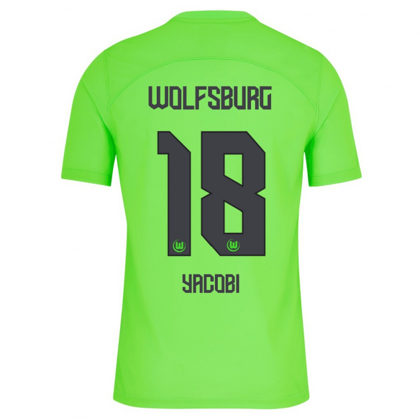 Kids Football Nilas Yacobi #18 Green Home Jersey 2023/24 T-Shirt