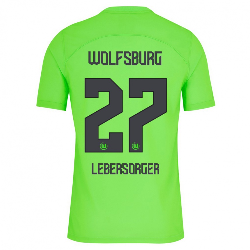 Kids Football Kevin Lebersorger #27 Green Home Jersey 2023/24 T-Shirt