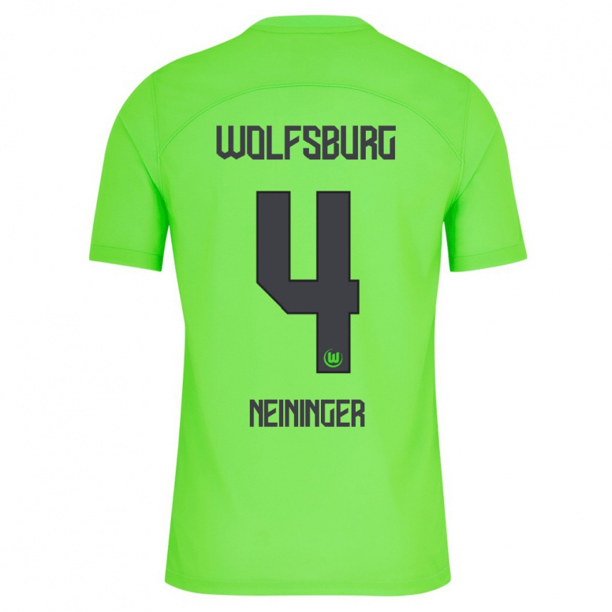 Kids Football Till Neininger #4 Green Home Jersey 2023/24 T-Shirt