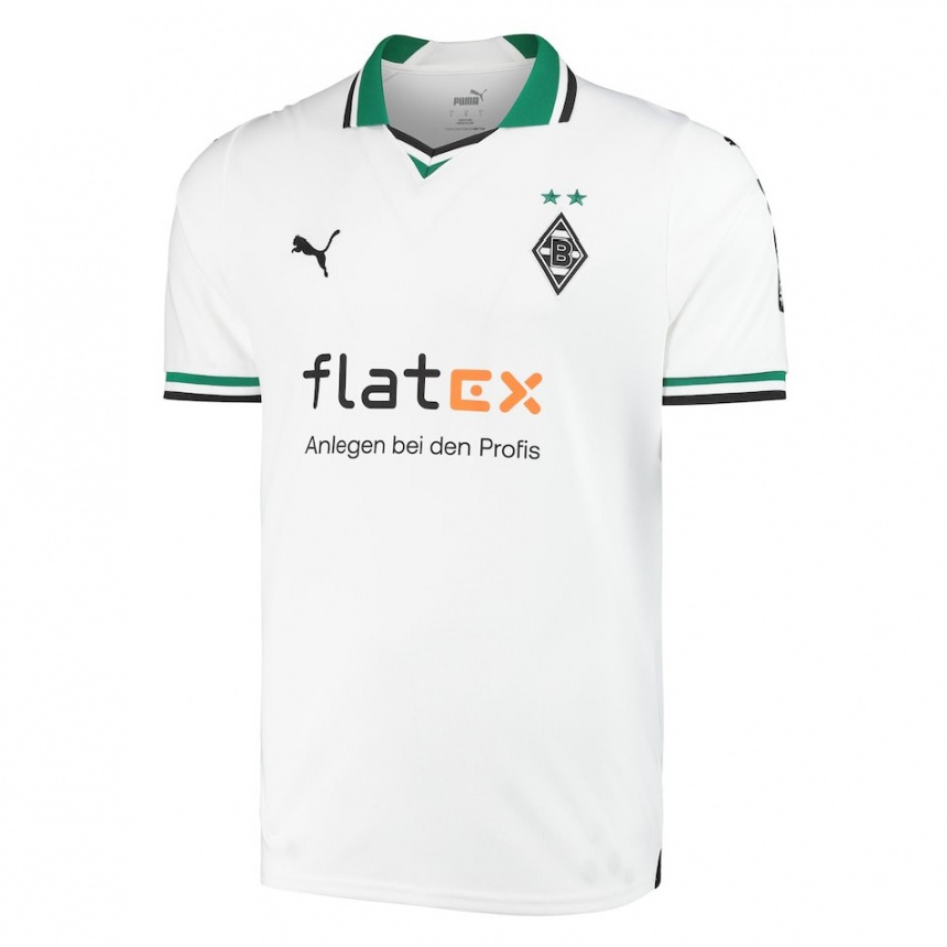 Kids Football Flavjo Hoxha #0 White Green Home Jersey 2023/24 T-Shirt