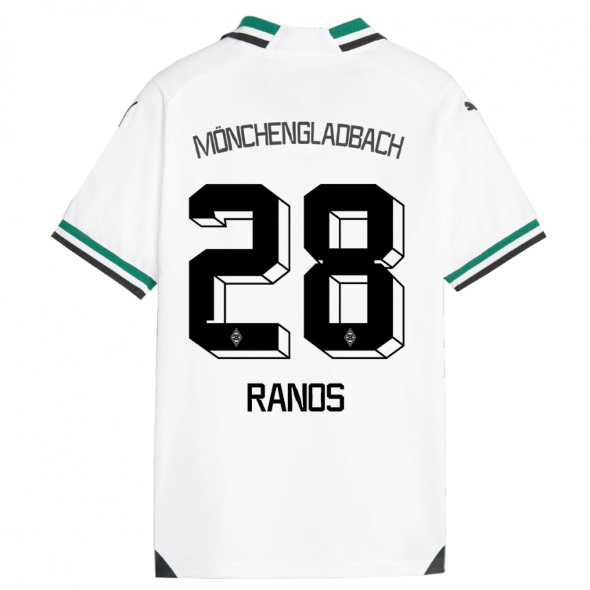 Kids Football Grant-Leon Ranos #28 White Green Home Jersey 2023/24 T-Shirt