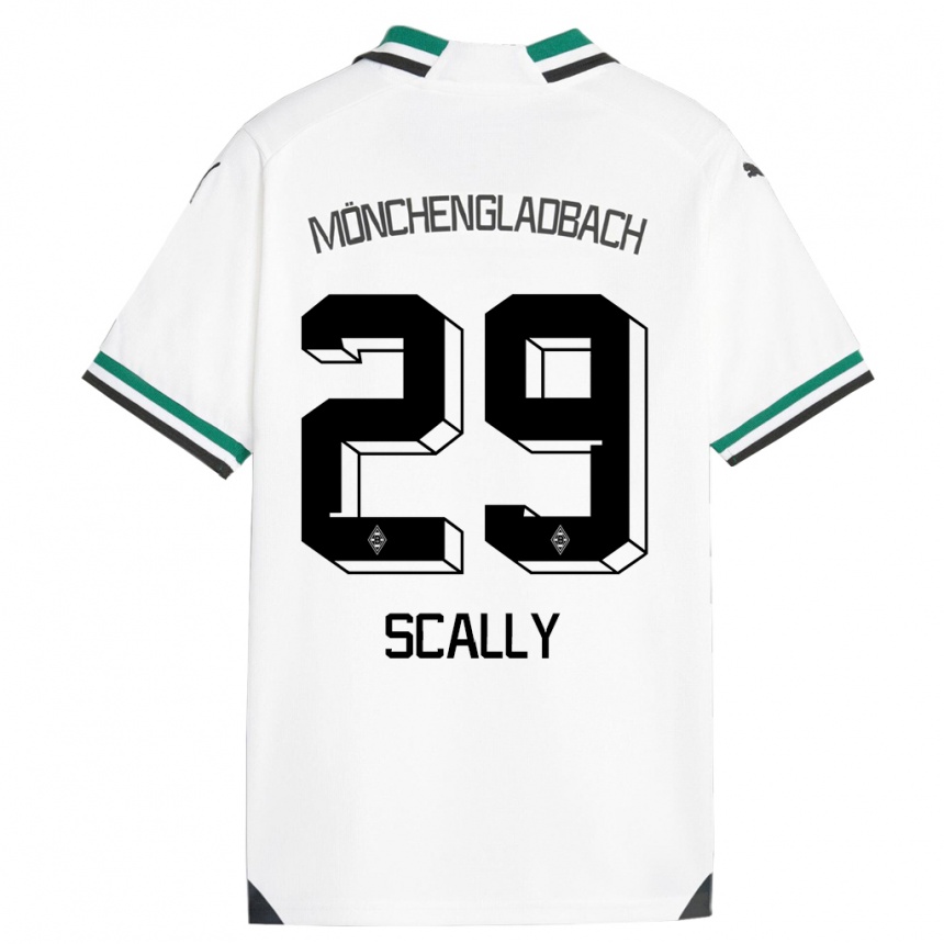 Kids Football Joe Scally #29 White Green Home Jersey 2023/24 T-Shirt