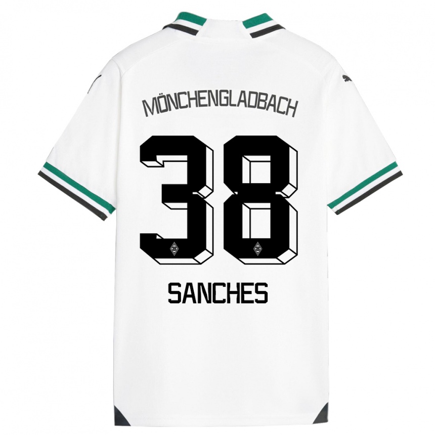 Kids Football Yvandro Borges Sanches #38 White Green Home Jersey 2023/24 T-Shirt