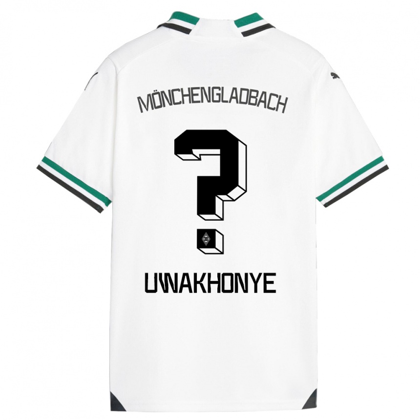 Kids Football Joshua Uwakhonye #0 White Green Home Jersey 2023/24 T-Shirt