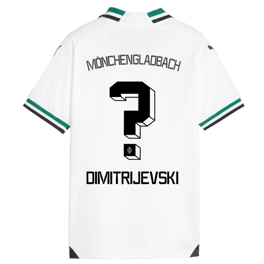 Kids Football Maximilian Dimitrijevski #0 White Green Home Jersey 2023/24 T-Shirt