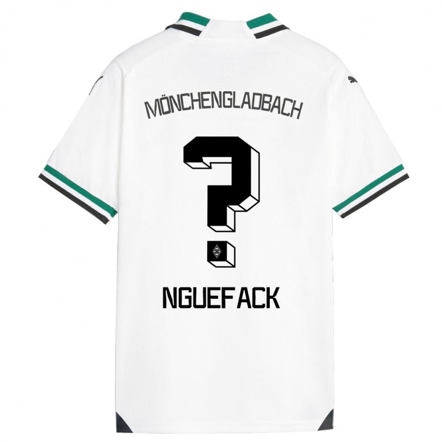 Kids Football Mathieu Nguefack #0 White Green Home Jersey 2023/24 T-Shirt