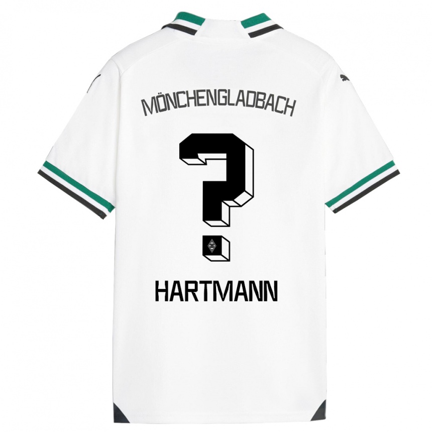 Kids Football Miguel Hartmann #0 White Green Home Jersey 2023/24 T-Shirt