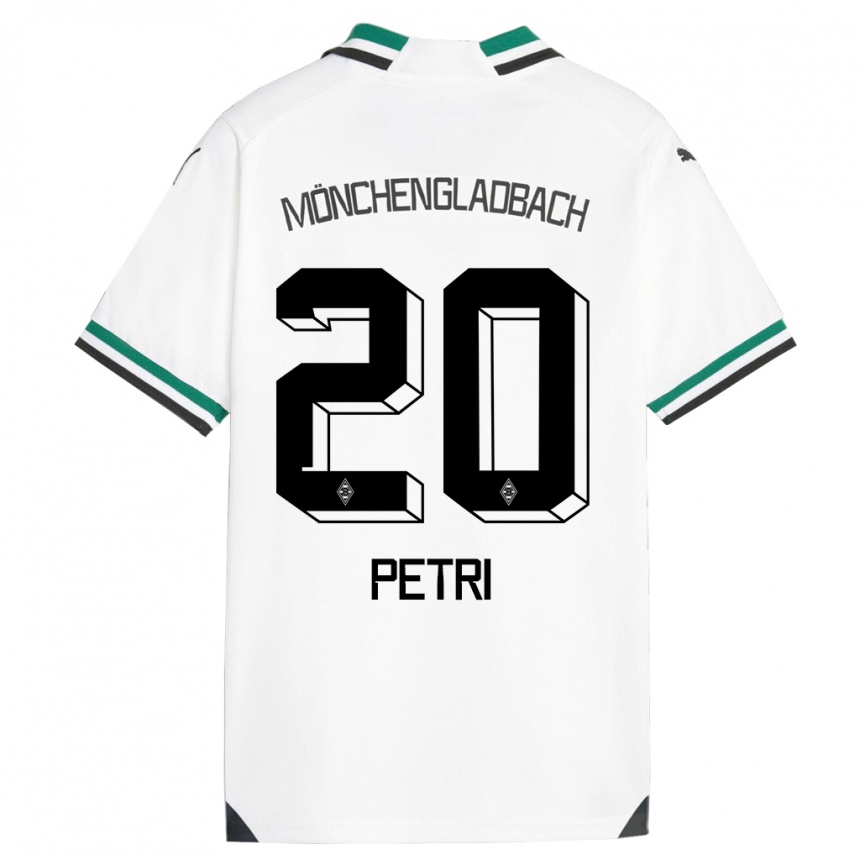 Kids Football Paula Petri #20 White Green Home Jersey 2023/24 T-Shirt