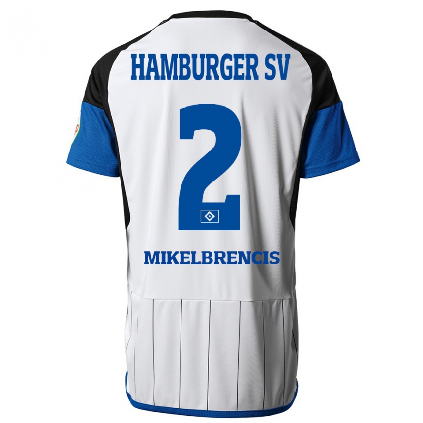 Kids Football William Mikelbrencis #2 White Home Jersey 2023/24 T-Shirt