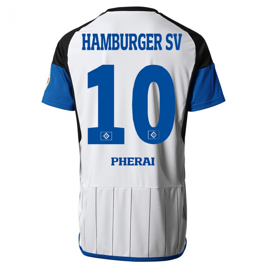 Kids Football Immanuel Pherai #10 White Home Jersey 2023/24 T-Shirt