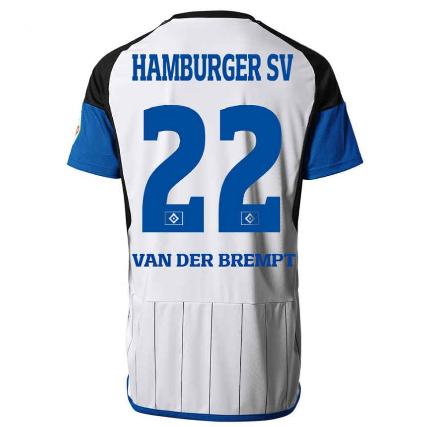 Kids Football Ignace Van Der Brempt #22 White Home Jersey 2023/24 T-Shirt