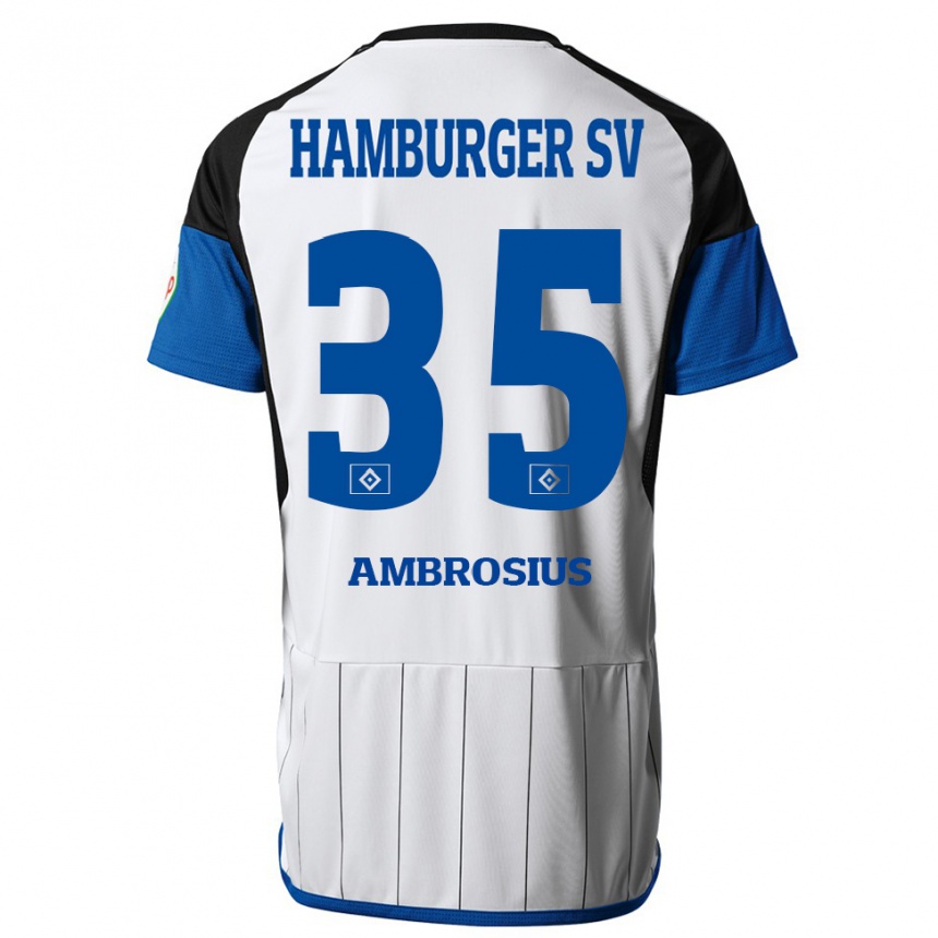 Kids Football Stephan Ambrosius #35 White Home Jersey 2023/24 T-Shirt