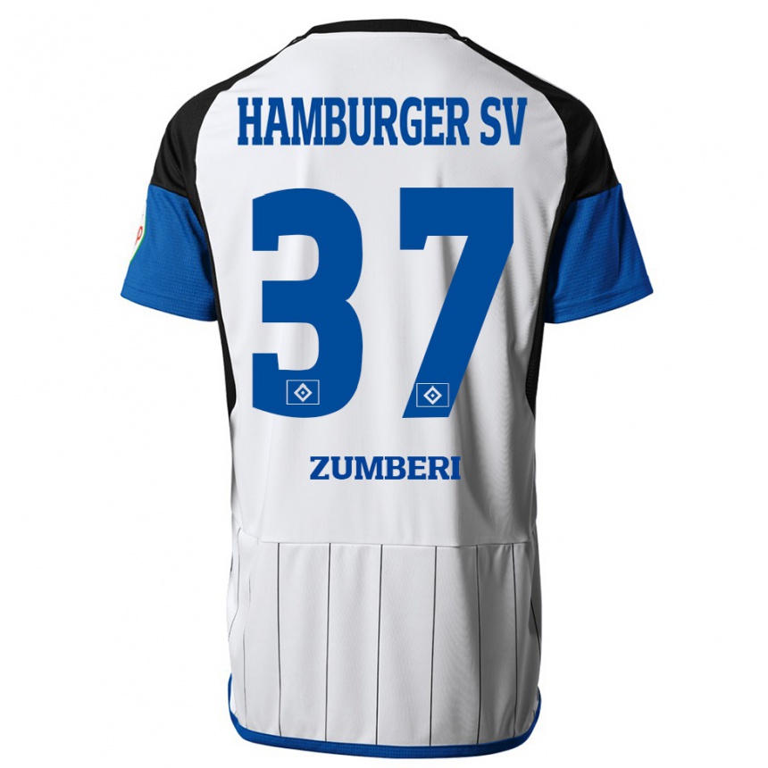 Kids Football Valon Zumberi #37 White Home Jersey 2023/24 T-Shirt