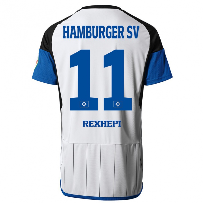 Kids Football Arlind Rexhepi #11 White Home Jersey 2023/24 T-Shirt