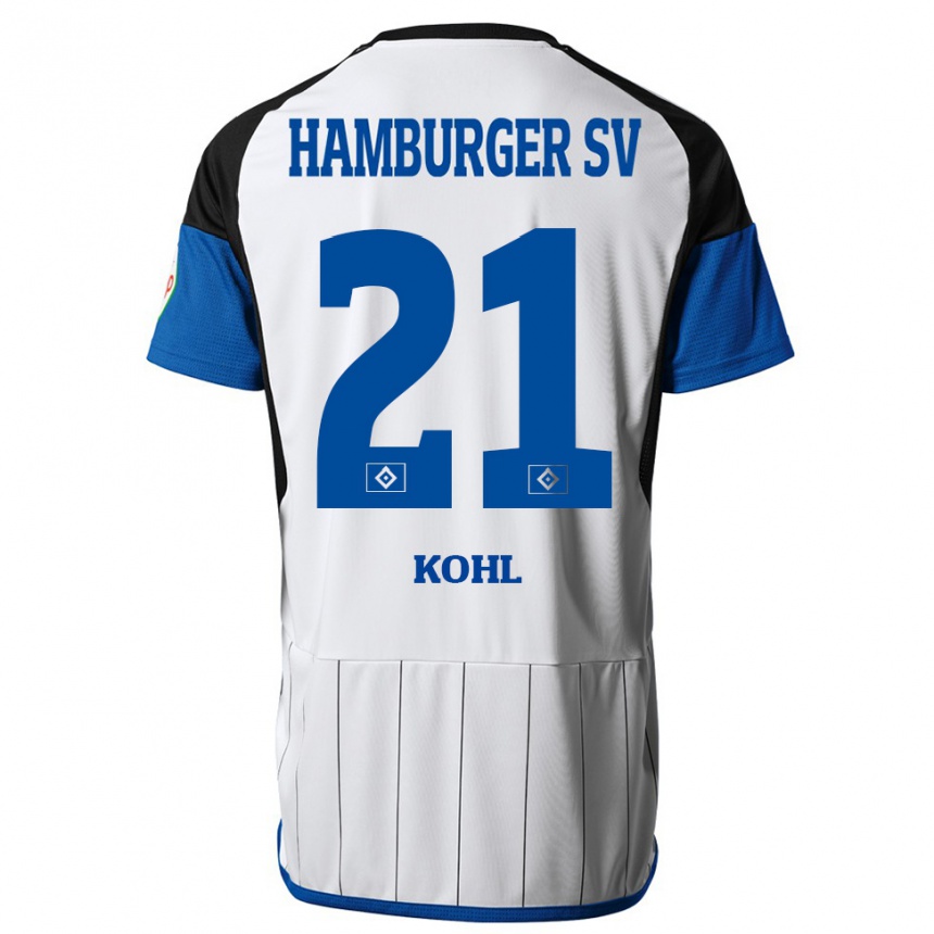 Kids Football Ohene Köhl #21 White Home Jersey 2023/24 T-Shirt