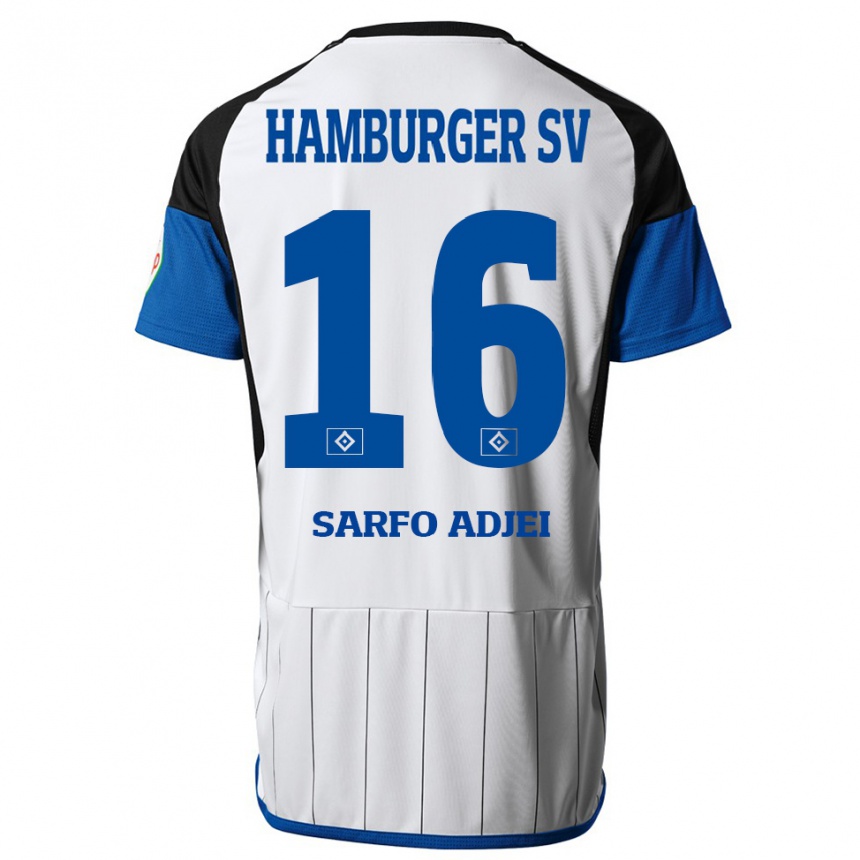 Kids Football Maximilian Sarfo-Adjei #16 White Home Jersey 2023/24 T-Shirt