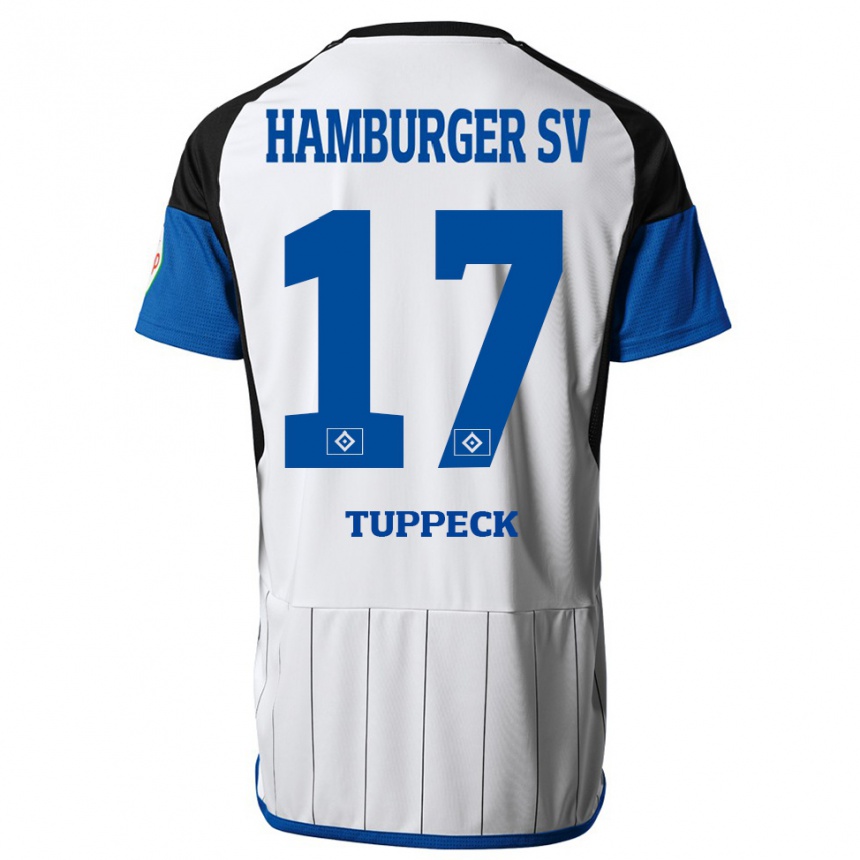 Kids Football Niklas Tuppeck #17 White Home Jersey 2023/24 T-Shirt