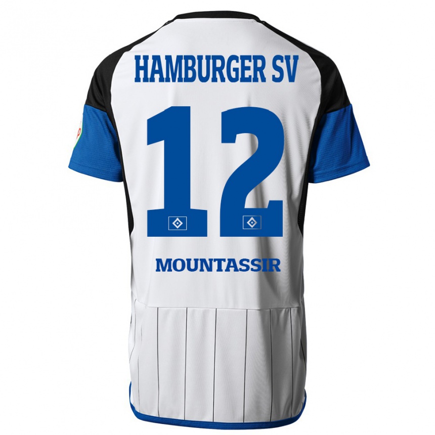 Kids Football Youssef Mountassir #12 White Home Jersey 2023/24 T-Shirt