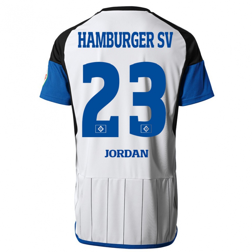 Kids Football Dominik Jordan #23 White Home Jersey 2023/24 T-Shirt