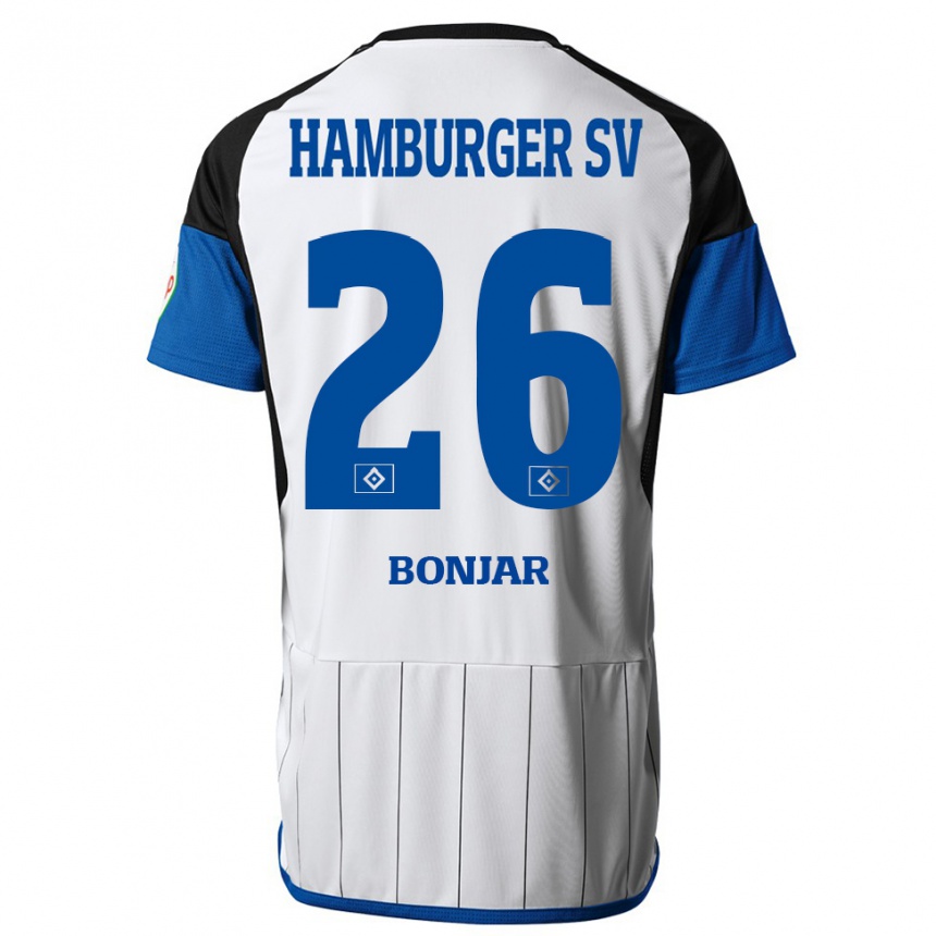 Kids Football Amir Bonjar #26 White Home Jersey 2023/24 T-Shirt