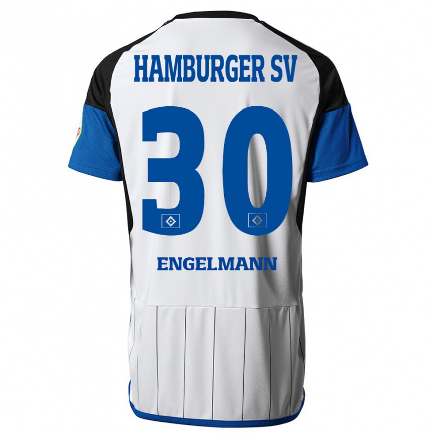 Kids Football Timon Engelmann #30 White Home Jersey 2023/24 T-Shirt