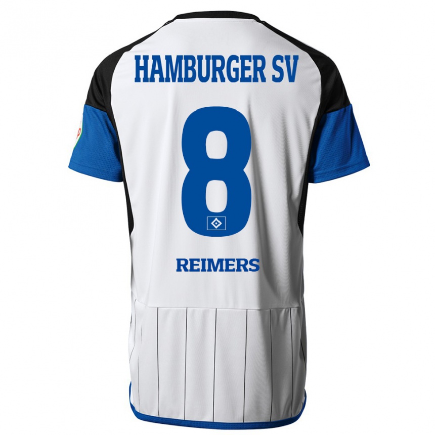 Kids Football Moritz Reimers #8 White Home Jersey 2023/24 T-Shirt