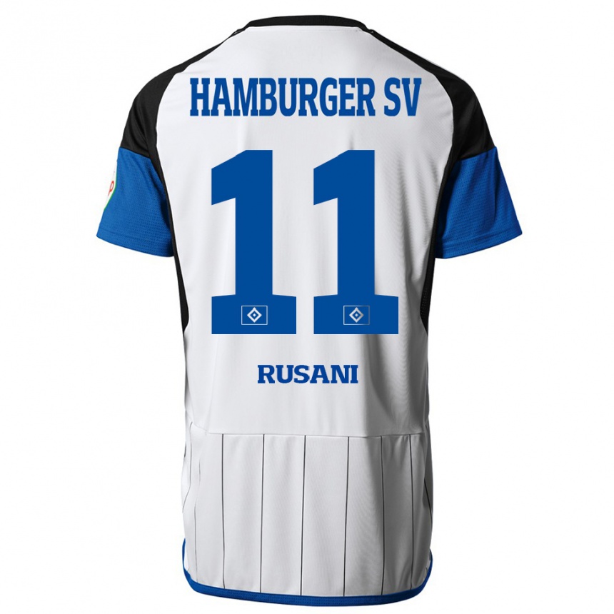 Kids Football Yasin Rusani #11 White Home Jersey 2023/24 T-Shirt