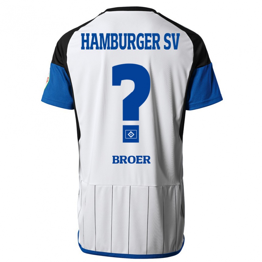 Kids Football Yannick Tim Bröer #0 White Home Jersey 2023/24 T-Shirt