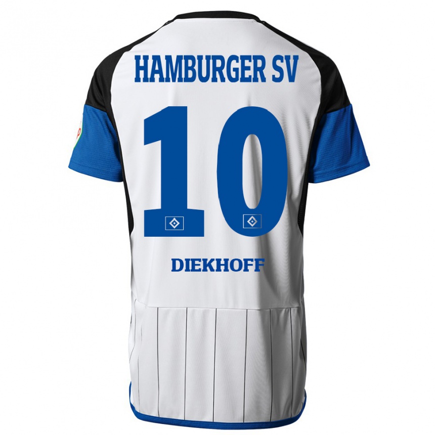 Kids Football Hannah Diekhoff #10 White Home Jersey 2023/24 T-Shirt