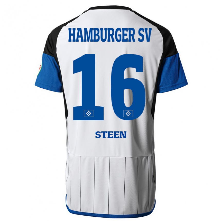 Kids Football Maya Steen #16 White Home Jersey 2023/24 T-Shirt