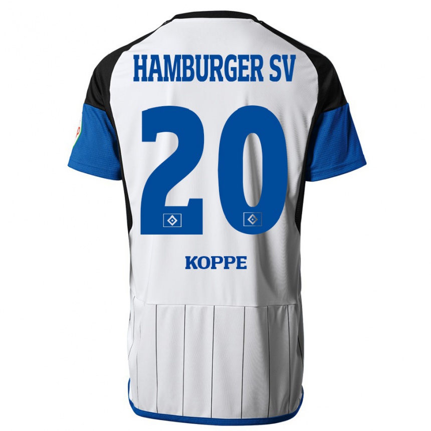 Kids Football Katharina Köppe #20 White Home Jersey 2023/24 T-Shirt