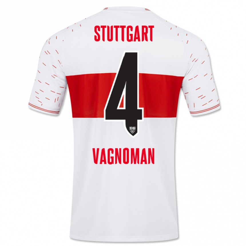 Kids Football Josha Vagnoman #4 White Home Jersey 2023/24 T-Shirt