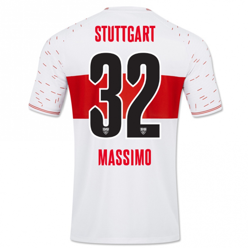 Kids Football Roberto Massimo #32 White Home Jersey 2023/24 T-Shirt