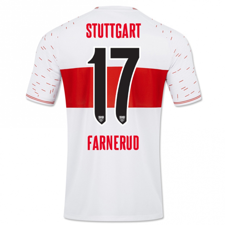 Kids Football Colin Farnerud #17 White Home Jersey 2023/24 T-Shirt