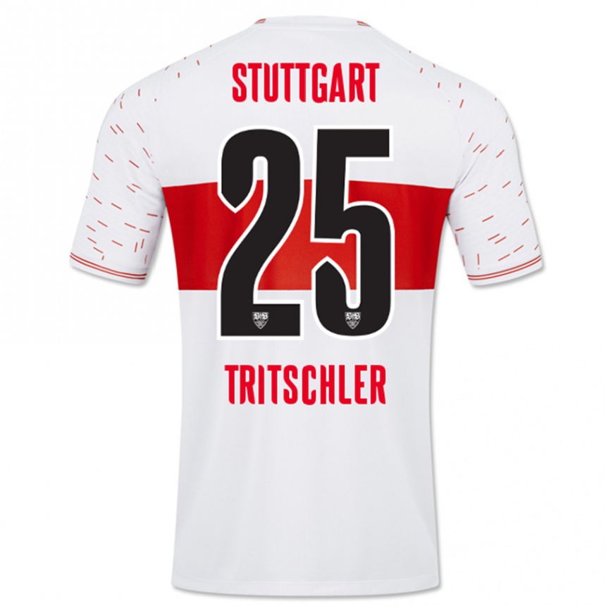 Kids Football David Tritschler #25 White Home Jersey 2023/24 T-Shirt
