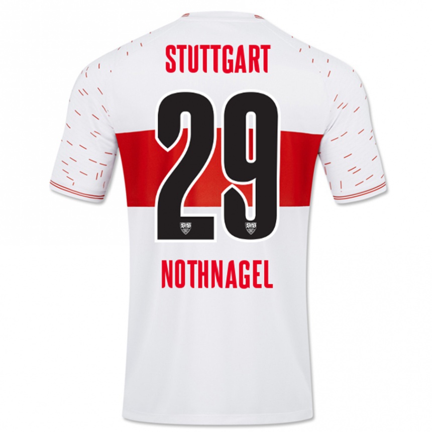Kids Football Dominik Nothnagel #29 White Home Jersey 2023/24 T-Shirt