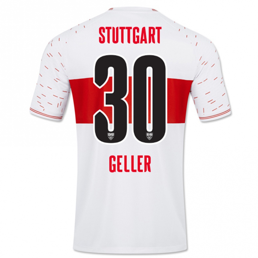 Kids Football Robert Geller #30 White Home Jersey 2023/24 T-Shirt