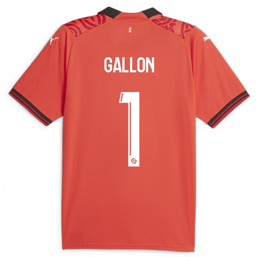 Kids Football Gauthier Gallon #1 Red Home Jersey 2023/24 T-Shirt