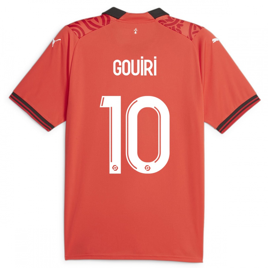 Kids Football Amine Gouiri #10 Red Home Jersey 2023/24 T-Shirt