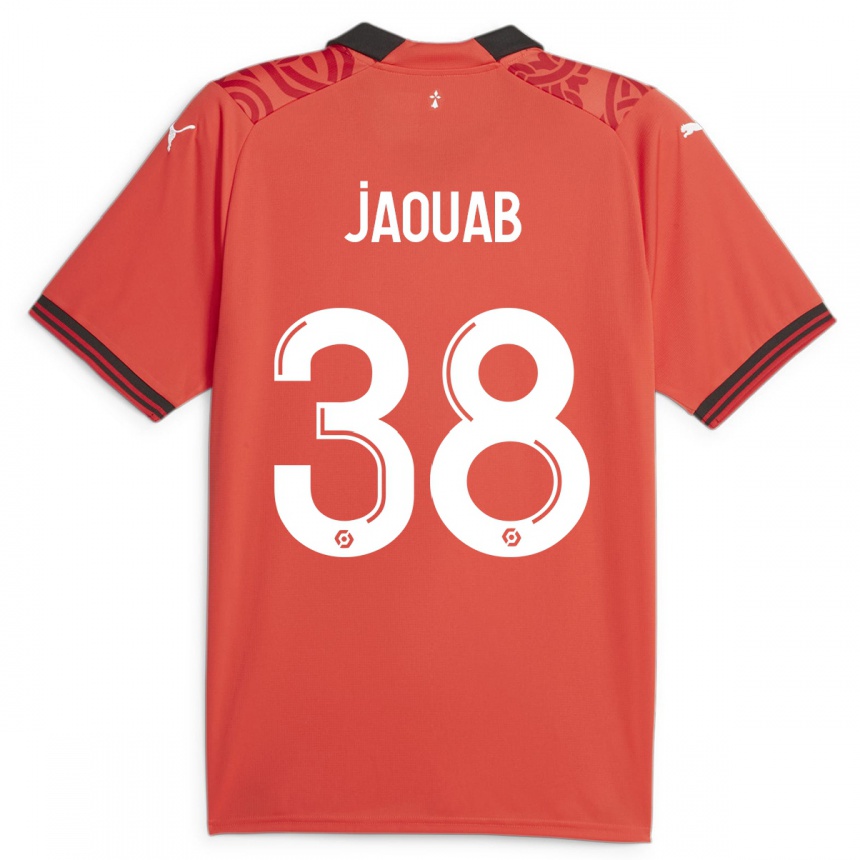 Kids Football Mohamed Jaouab #38 Red Home Jersey 2023/24 T-Shirt