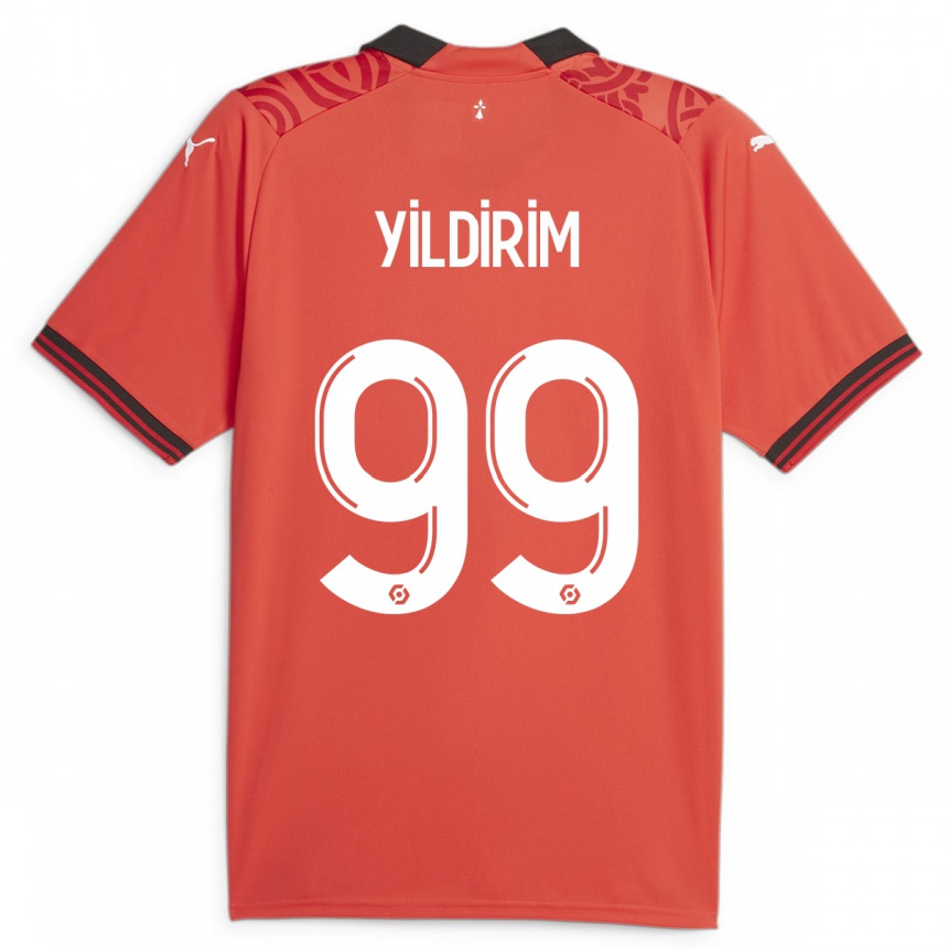 Kids Football Bertuğ Yıldırım #99 Red Home Jersey 2023/24 T-Shirt