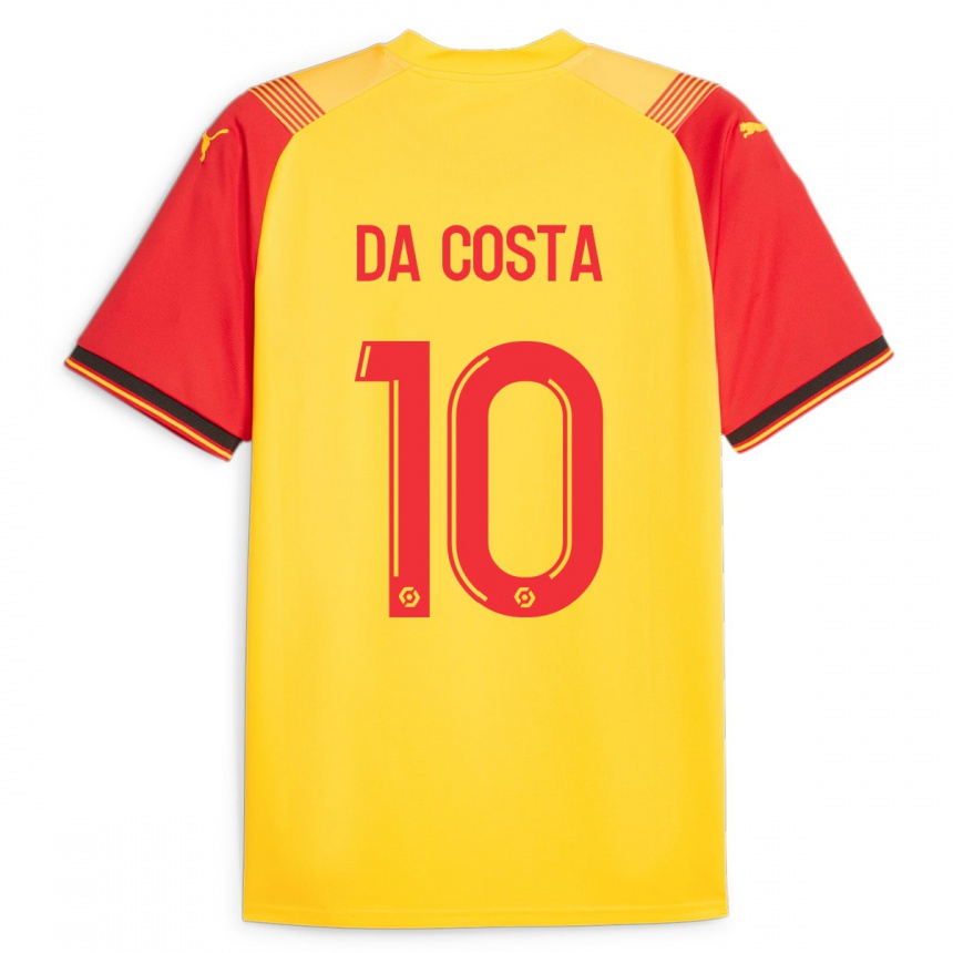 Kids Football David Pereira Da Costa #10 Yellow Home Jersey 2023/24 T-Shirt