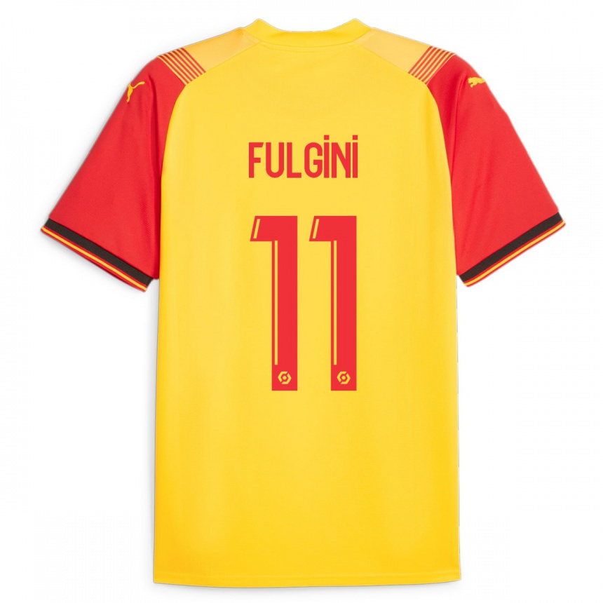 Kids Football Angelo Fulgini #11 Yellow Home Jersey 2023/24 T-Shirt