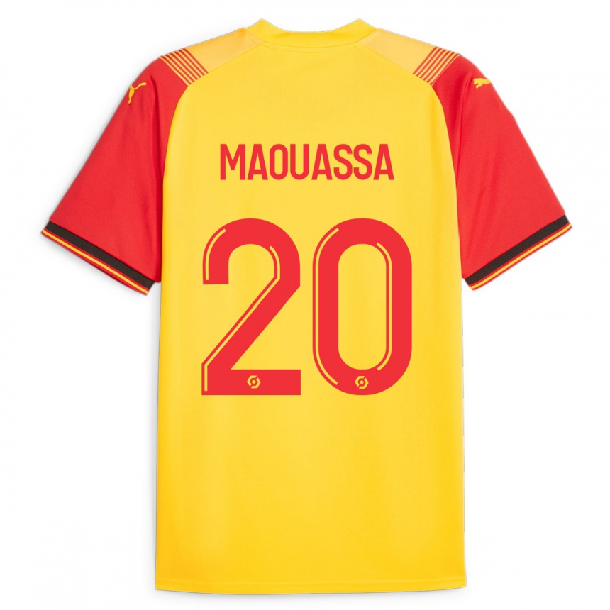 Kids Football Faitout Maouassa #20 Yellow Home Jersey 2023/24 T-Shirt