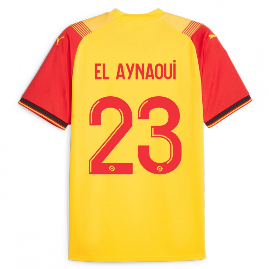 Kids Football Neil El Aynaoui #23 Yellow Home Jersey 2023/24 T-Shirt