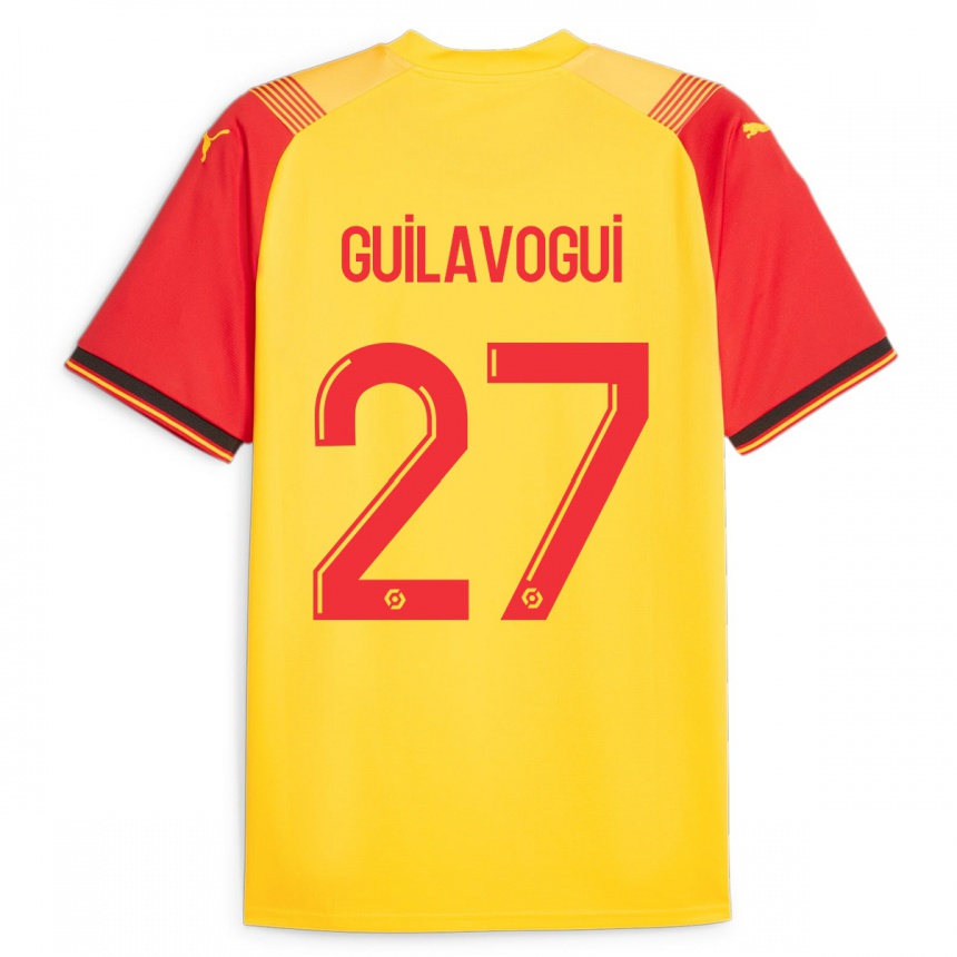 Kids Football Morgan Guilavogui #27 Yellow Home Jersey 2023/24 T-Shirt