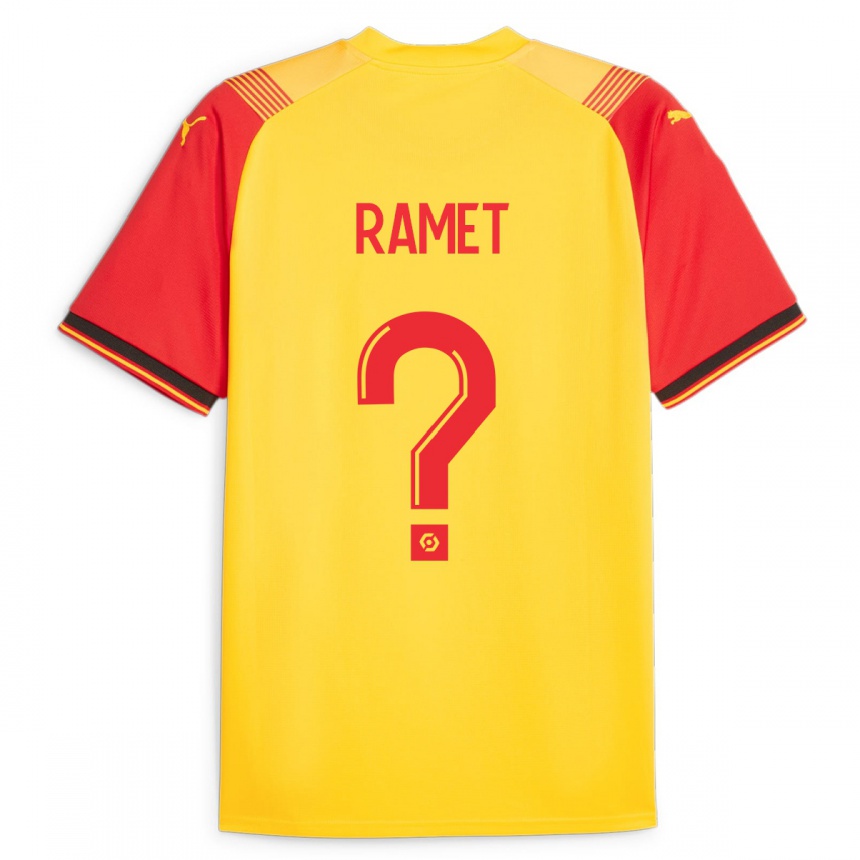 Kids Football Simon Ramet #0 Yellow Home Jersey 2023/24 T-Shirt