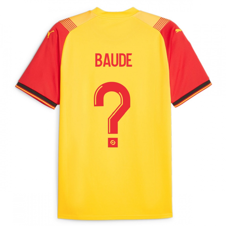 Kids Football Léo Baudé #0 Yellow Home Jersey 2023/24 T-Shirt