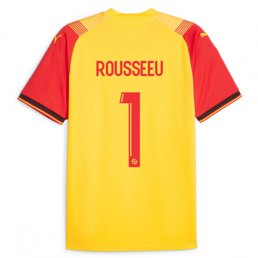 Kids Football Justine Rousseeu #1 Yellow Home Jersey 2023/24 T-Shirt