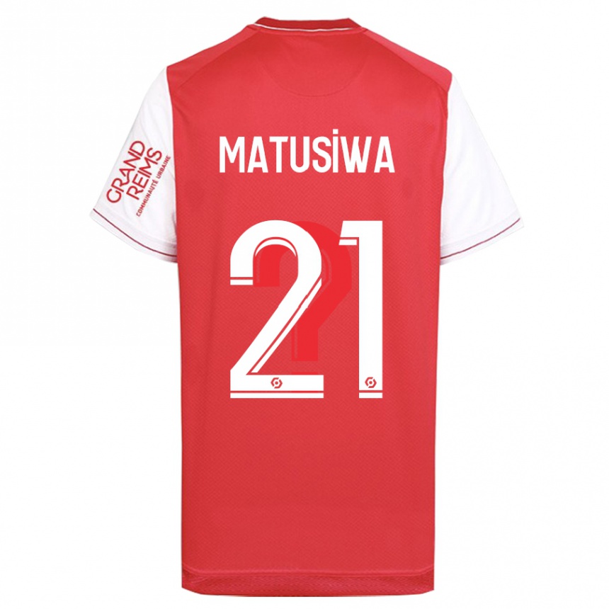 Kids Football Azor Matusiwa #21 Red Home Jersey 2023/24 T-Shirt